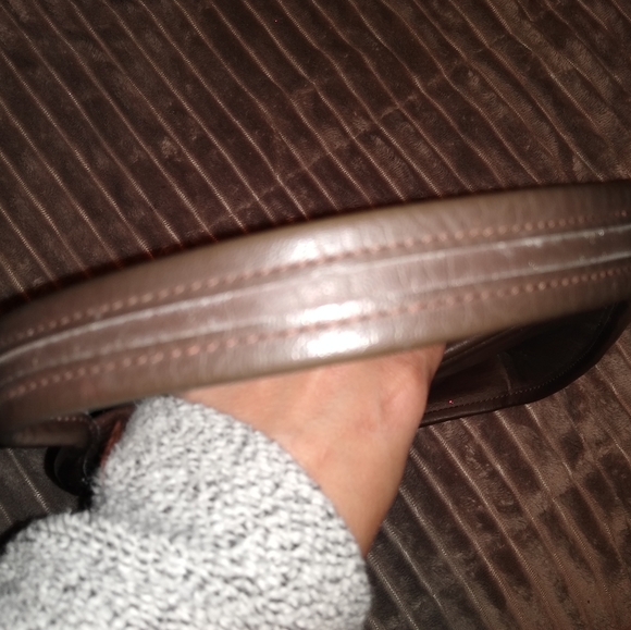 Small brown leather handbag - Picture 6 of 6
